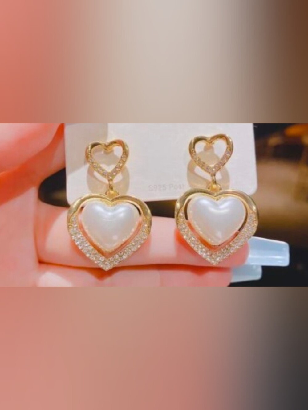$8 Each Or Bundle 5/$20 Gold-Tone Pearl Heart Drop Earrings